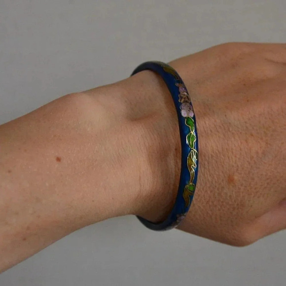 Vtg  Cloisonné Bangle - Picture 4 of 5